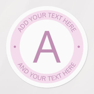 Modern Logo Style Monogram Light Pink Purple