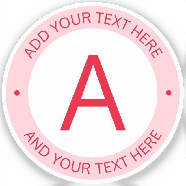 Modern Logo Style Monogram | Red Transparent (Front)