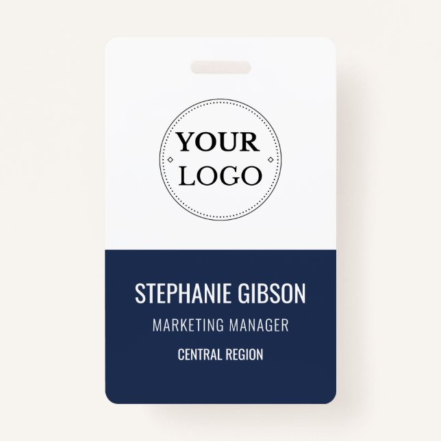 Modern Logo Template Employee Name ID ID Badge (Front)