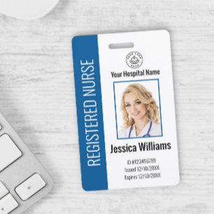 Modern Logo Template Employee Photo Name Nurse ID Badge