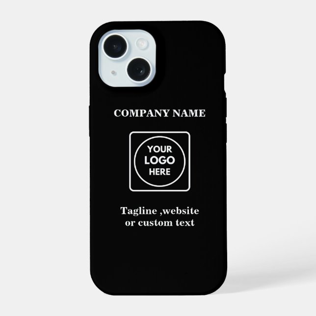 Modern Logo Text Promo Editable Colour iphone case (Back)
