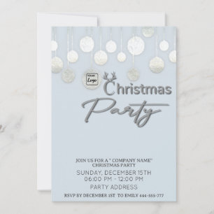 Modern logo typography corporate Christmas party Invitation