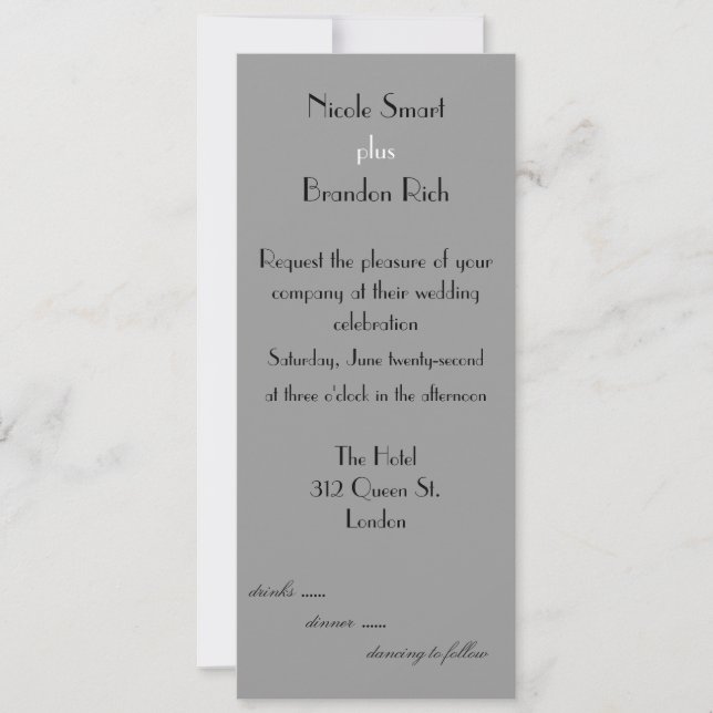 Modern Logo Wedding Invitation (Front)