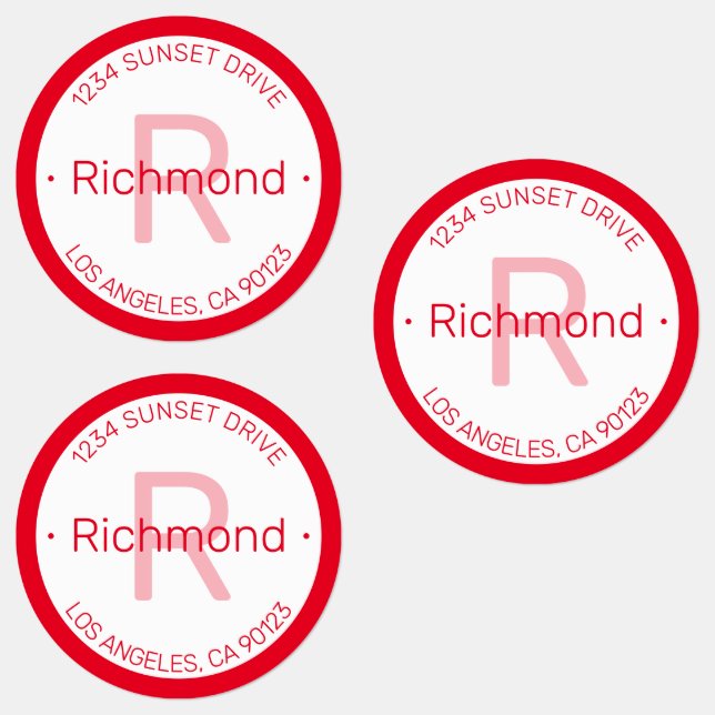 Modern look | Red & White Address or other info (Group)