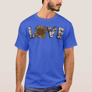 Modern Look Western Sunflower Floral Cowboy LOVE G T-Shirt