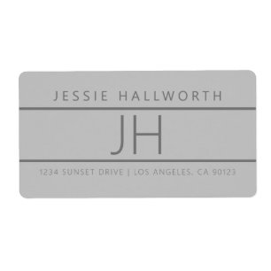 Modern Looking Grey Return Address