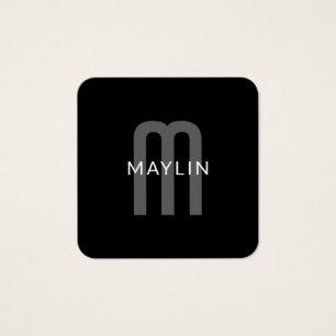 Modern Looking Monogrammed Name   Black Grey White