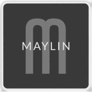 Modern Looking Monogrammed Name   Black Grey White