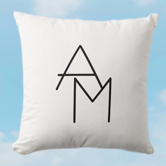 Modern Looking Overlapping Initials Cushion (Creator Uploaded)