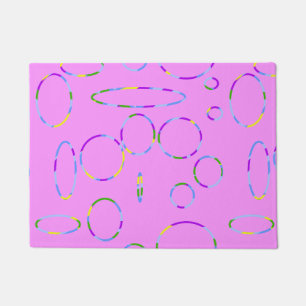 Modern Loops on Pink Magenta  Doormat