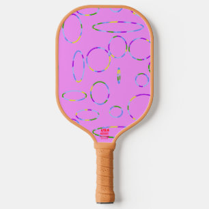 Modern Loops on Pink Magenta Pickleball Paddle
