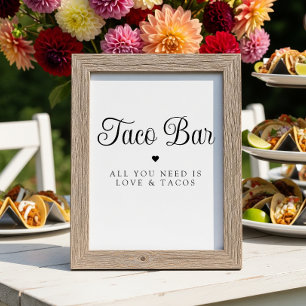 Modern Love and Tacos Bridal Fiesta Sign