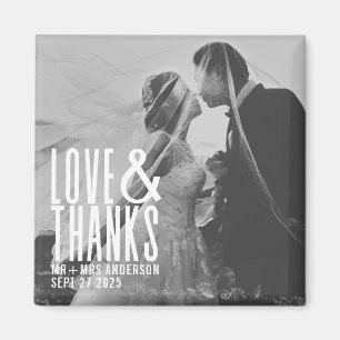 Modern Love and Thanks Thank You Wedding Magnet