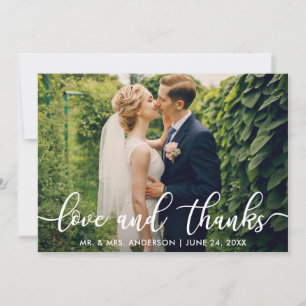 Modern Love and Thanks   Wedding Photo Thank You
