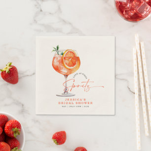 Modern Love At First Spritz Bridal Shower Napkin