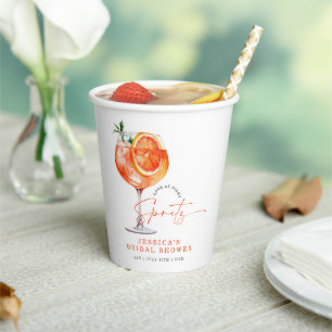 Modern Love At First Spritz Bridal Shower  Paper Cups