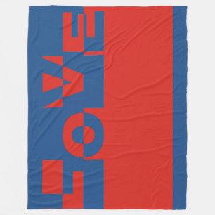 Modern LOVE Banner + your backgr. & ideas Fleece Blanket