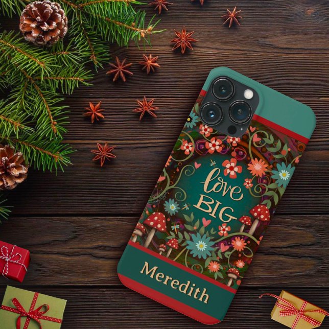 Modern Love Big Floral Dragonfly Custom  Case-Mate iPhone Case (Creator Uploaded)