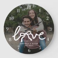 Modern Love Bow Typography Couple Custom Photo