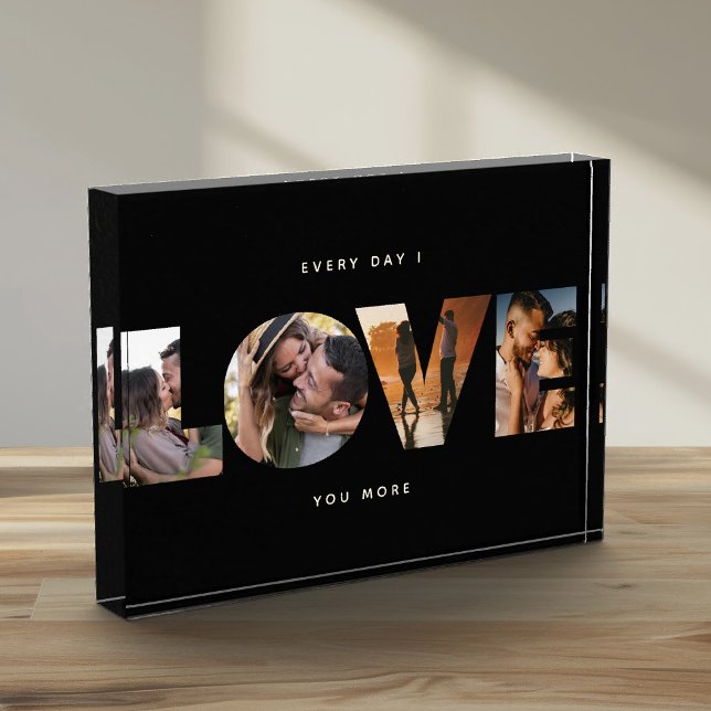 Modern LOVE Collage Cutout Romantic Valentines Photo Block (Creator Uploaded)