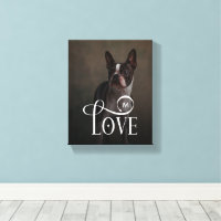 Modern Love Custom Dog Pets Photo Monogram