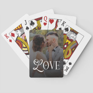 Modern Love Custom Wedding 2 Photos Couples Playing Cards
