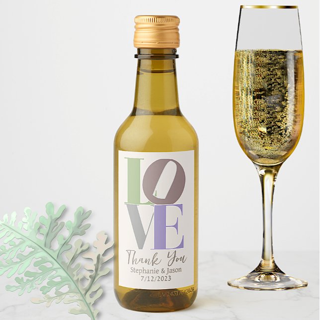 Modern Love Custom Wedding Favour   Wine Label (Creator Uploaded)