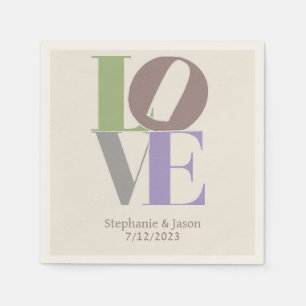 Modern Love Custom Wedding Napkin