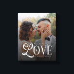 Modern Love Custom Wedding Photo Couples Monogram Canvas Print<br><div class="desc">Turn your favorite wedding or engagement photo into a stunning piece of wall art with this Modern Love Custom Wedding Photo Couples Monogram Canvas Print. Designed with clean lines, soft modern typography, and a sophisticated monogram, this canvas transforms your special moment into a meaningful décor piece that feels elegant, intimate,...</div>