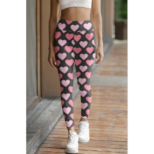 Modern Love Heart Pattern Capri Leggings