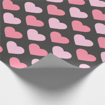 Modern Love Heart Pattern Wrapping Paper