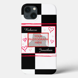 Modern Love Heart Photo Frame iPhone 13 Case