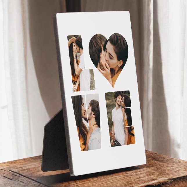 Modern LOVE Heart Photo Instagram Valentine's Day Plaque (Creator Uploaded)