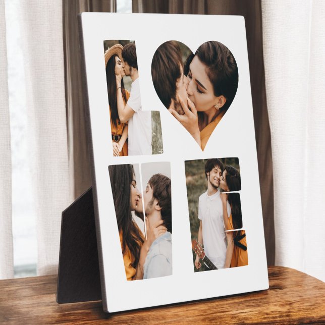Modern LOVE Heart Photo Instagram Valentine's Day Plaque (Creator Uploaded)