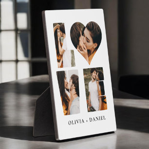 Modern LOVE Heart Photo Instagram Valentine's Day Plaque