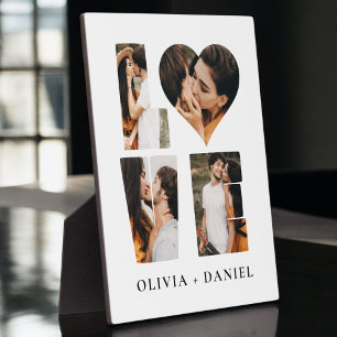 Modern LOVE Heart Photo Instagram Valentine's Day Plaque