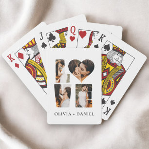 Modern LOVE Heart Photo Instagram Valentine's Day Playing Cards
