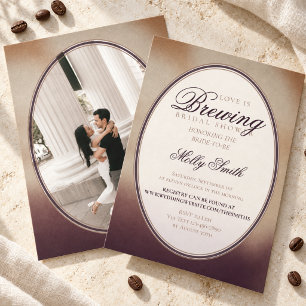 Modern Love is Brewing Coffee Bridal Shower Invitation