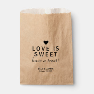Modern Love is Sweet Personalised Wedding Favour Bags