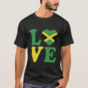 Modern Love Jamaica Heart Flag  T-Shirt