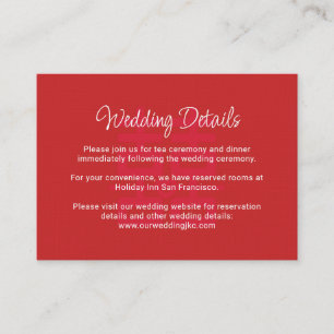 Modern love knot double xi Chinese wedding details Enclosure Card