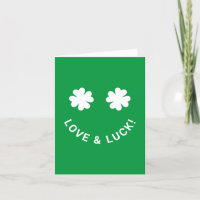 Modern Love & Luck 4 Leaf Clover Smiling Emoji