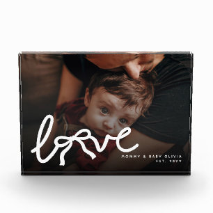 Modern Love Mummy Baby Photo First Mothers Day Block