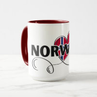 Modern Love Norway Flag scandinavia Souvenir 