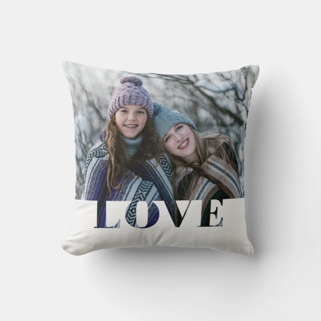 Modern Love Photo Throw Pillow (Front)