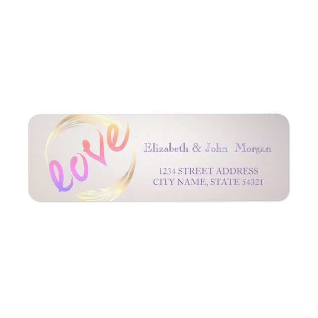 Modern Love Script  Address Label (Front)