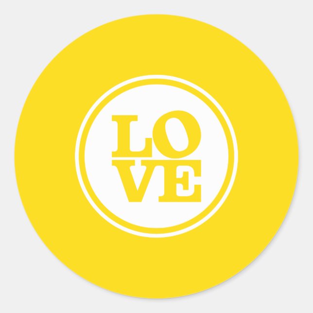 MODERN LOVE SEAL modern spot typography yellow (Front)