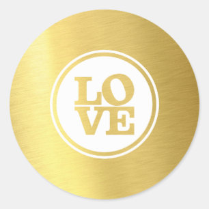 MODERN LOVE SEAL trendy spot typography gold foil
