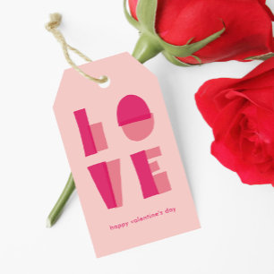 Modern Love Typography Valentine's Day Gift Tags