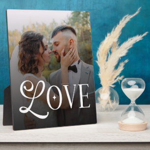 Modern Love Wedding Photo Couples Plaque